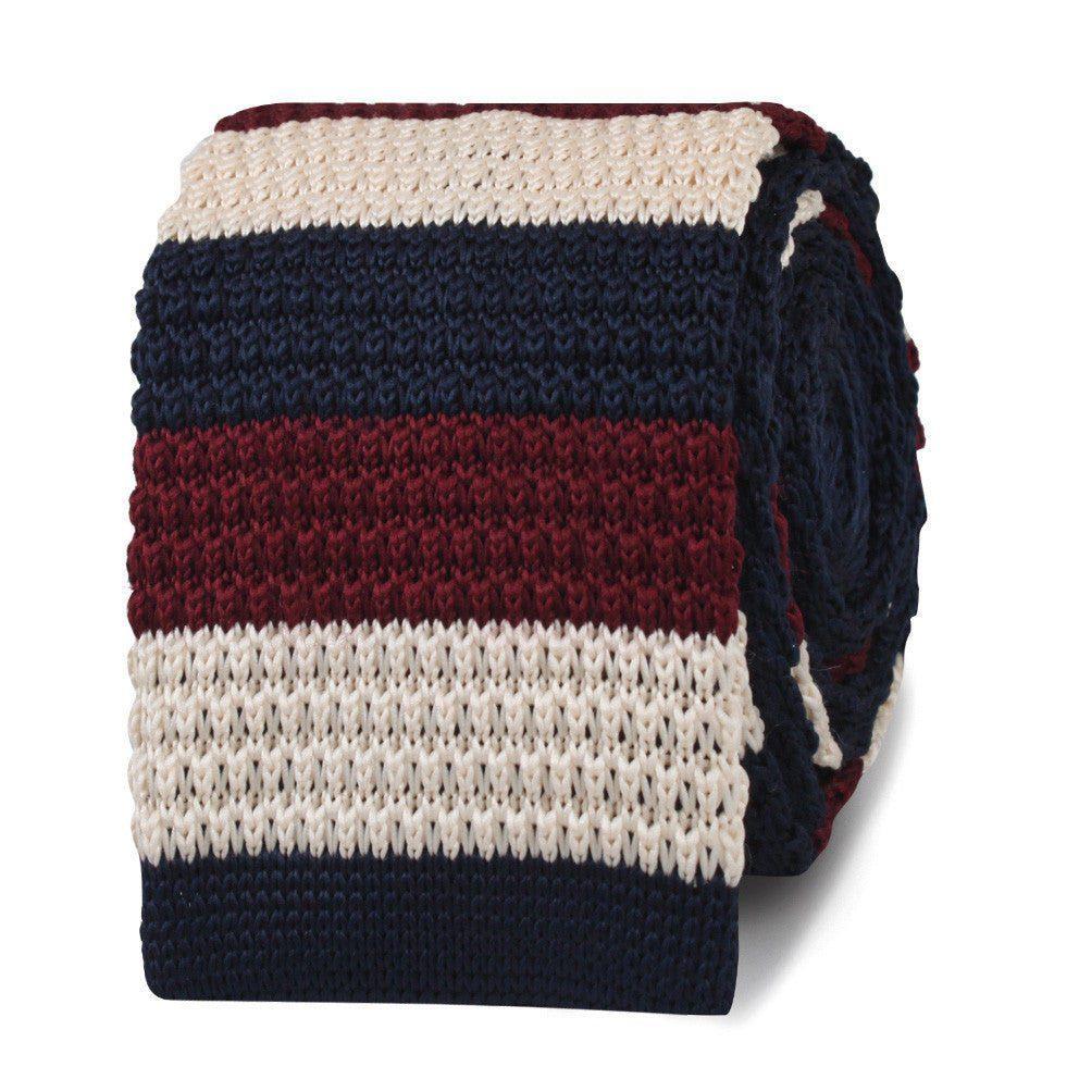43._Frank_Underwood_Maroon_Blue_Knitted_Tie-918684