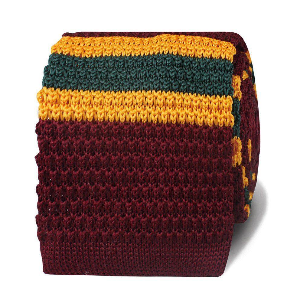 54._Clark_Gable_Maroon_Striped_Knitted_Tie-402448