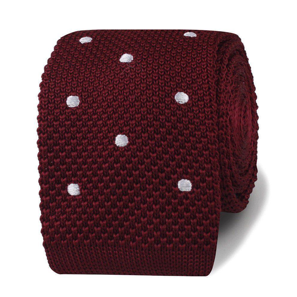 9._Joe_Pesci_Mahogany_Polkadot_Knitted_Tie-273341