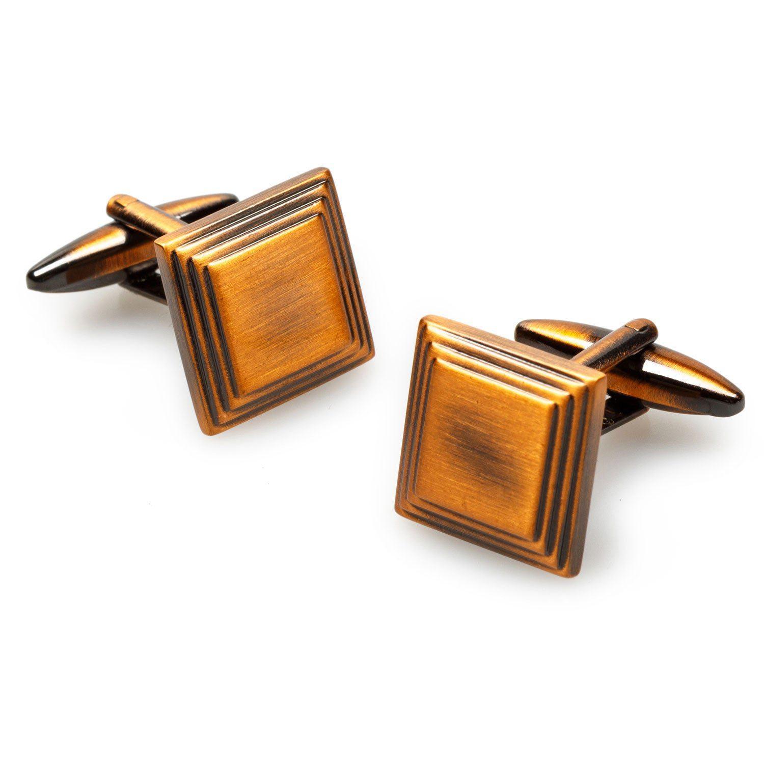Accio_Antique_Copper_Square_Cufflinks