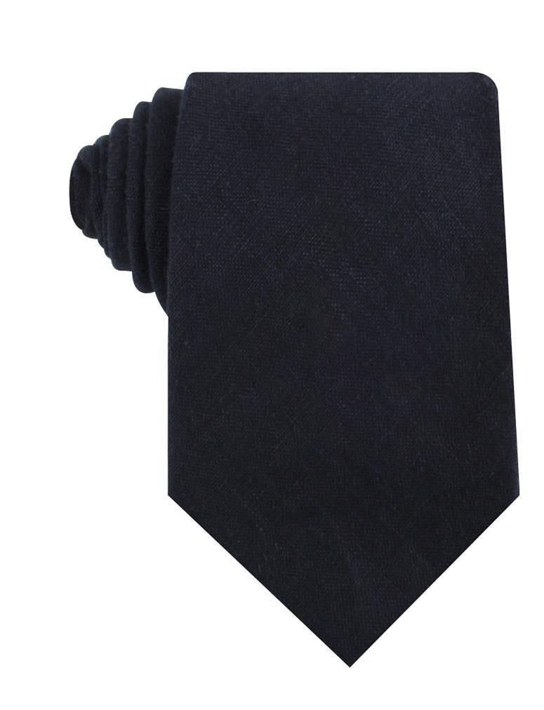Baltic_Sea_Midnight_Blue_Linen_Necktie