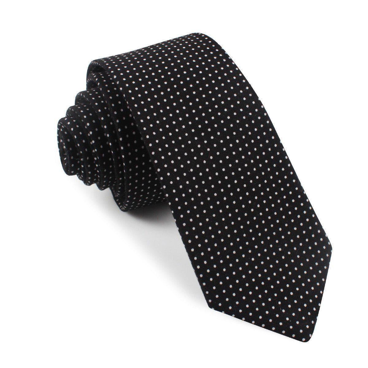 Black_Cotton_with_White_Mini_Polka_Dots_Skinny_Tie-285374