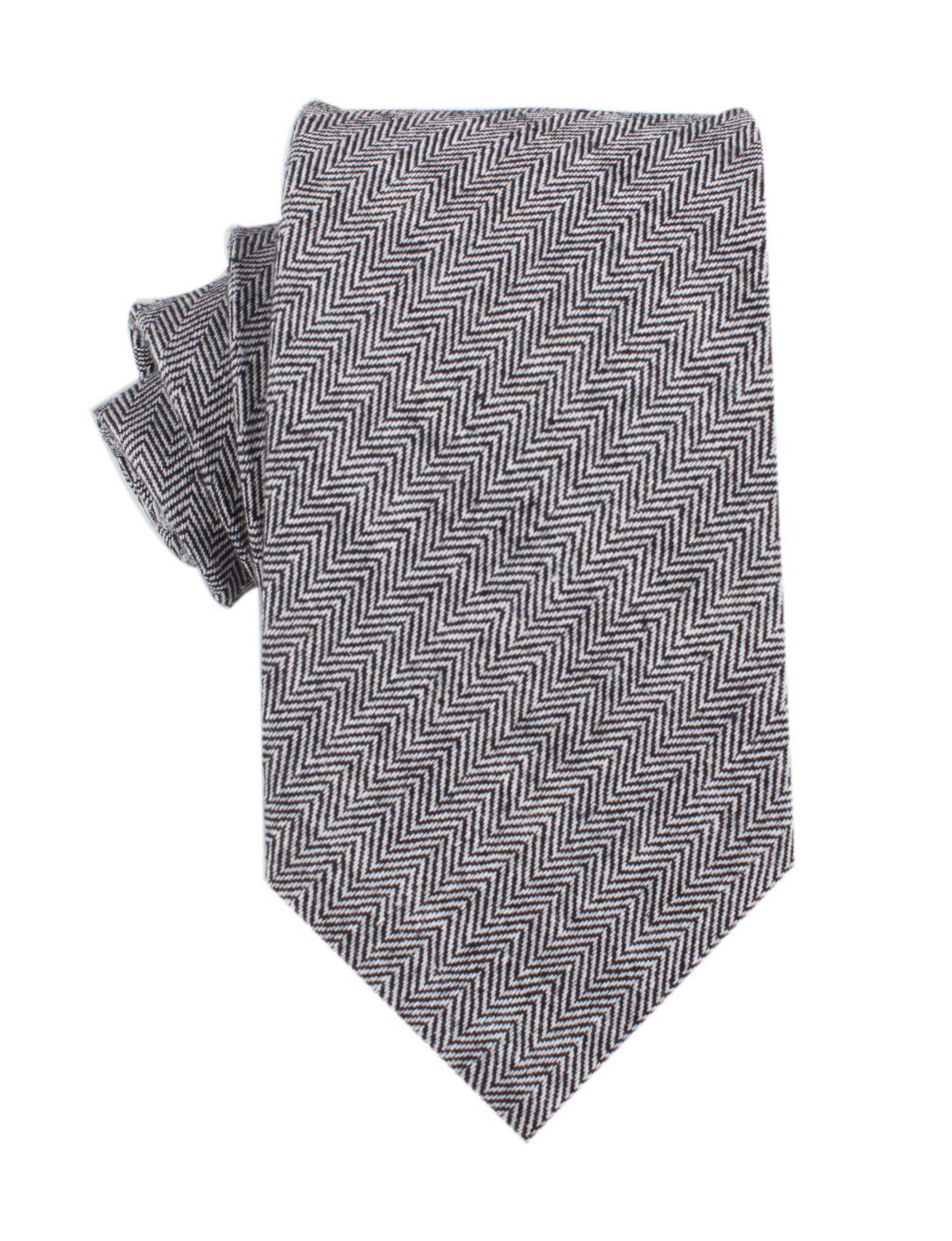 Black_Herringbone_Linen_Necktie