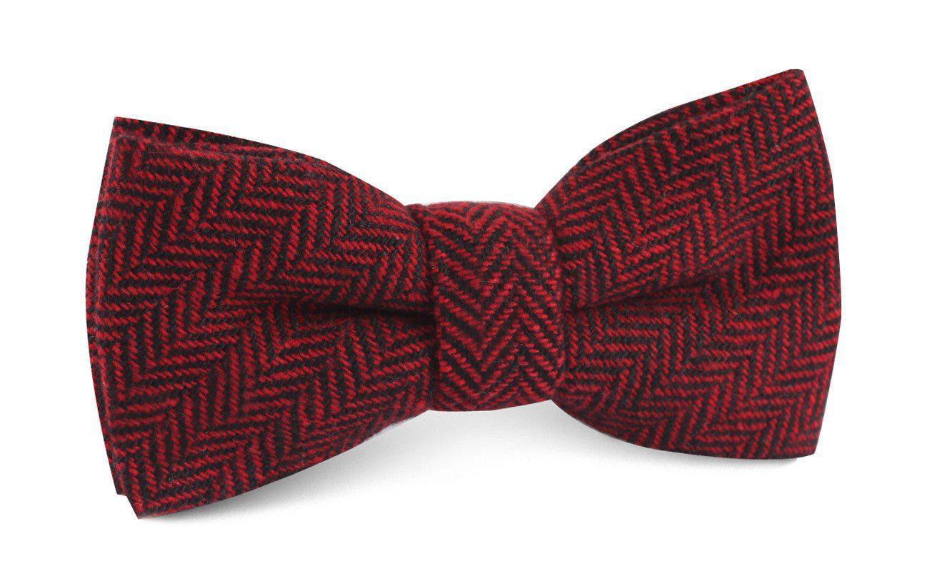 Black_Red_Herringbone_Wool_Bow_Tie-248519