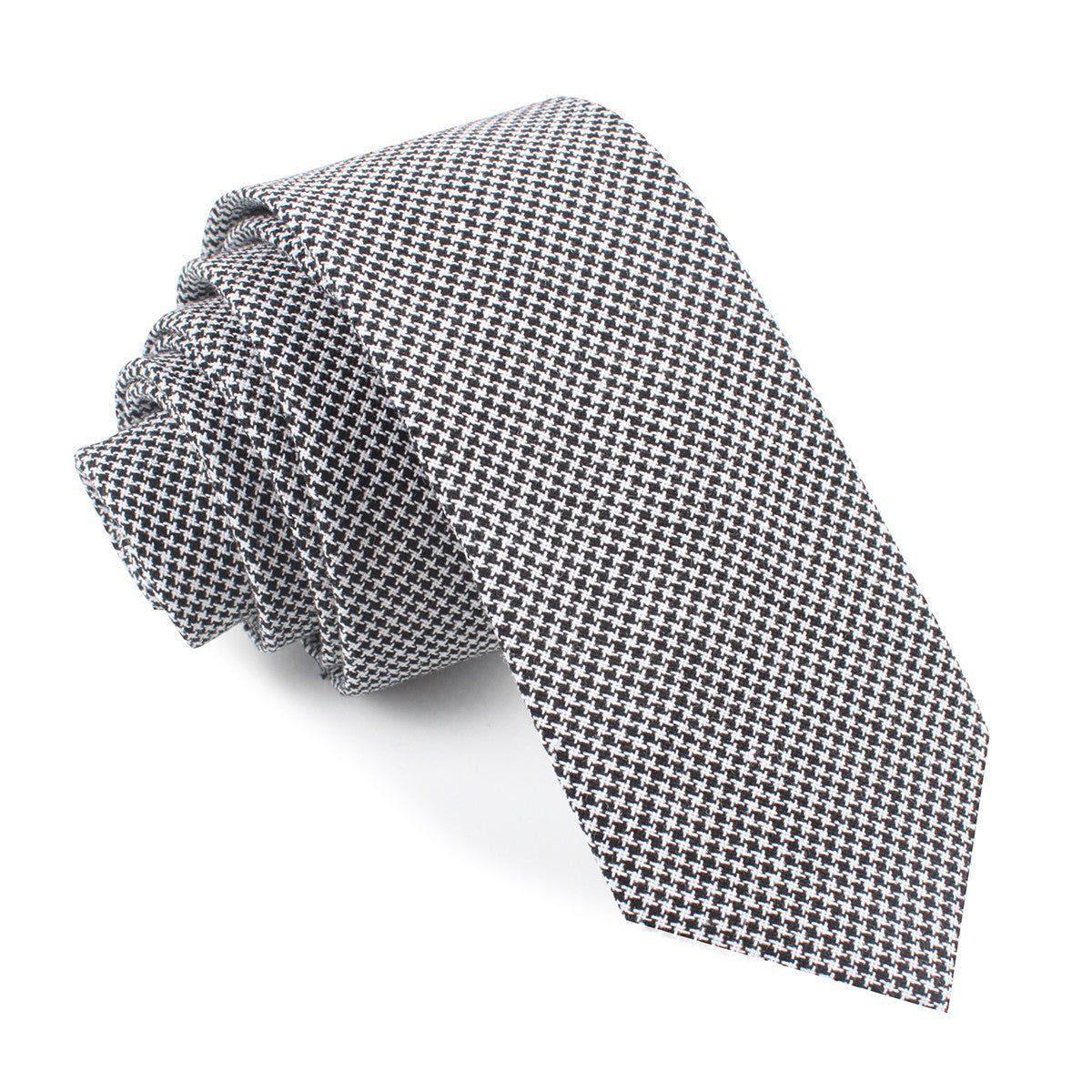 Black_White_Houndstooth_Cotton_Skinny_Tie-702734