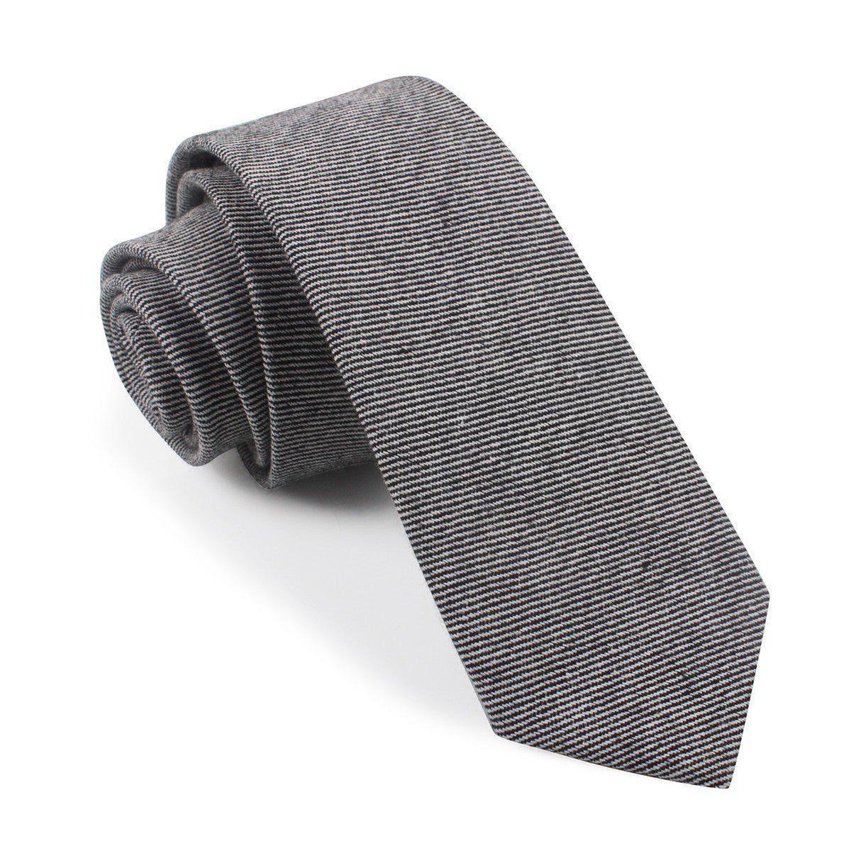Black_White_Twill_Stripe_Linen_Skinny_Tie-130197