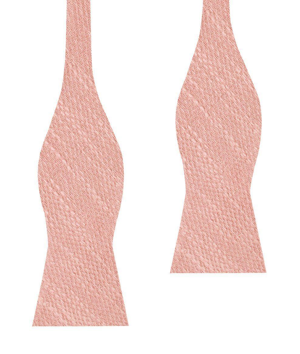 BlushFlamingoPinkLinenSelfBowTie-421650