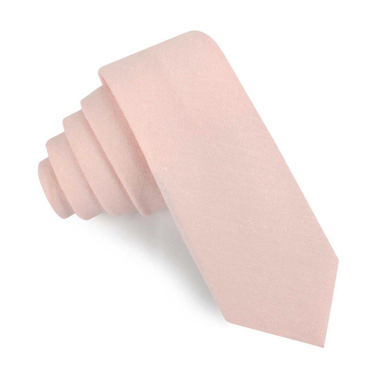 Blush_Petal_Pink_Linen_Skinny_Tie-982314