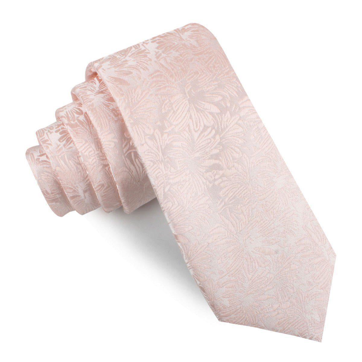 Blush_Pink_Daisy_Flowers_Floral_Skinny_Tie-974668