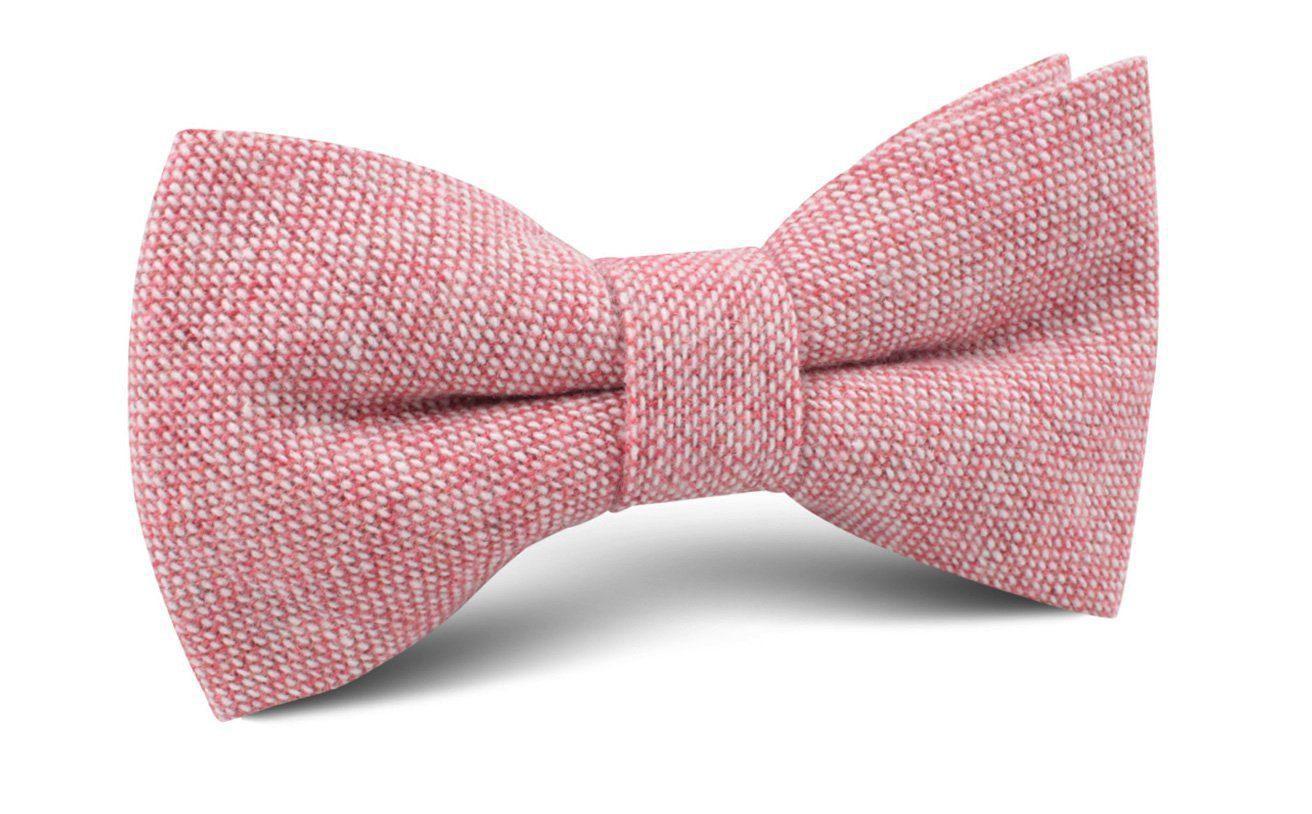 Blush_Red_Slub_Linen_Bow_Tie-180538