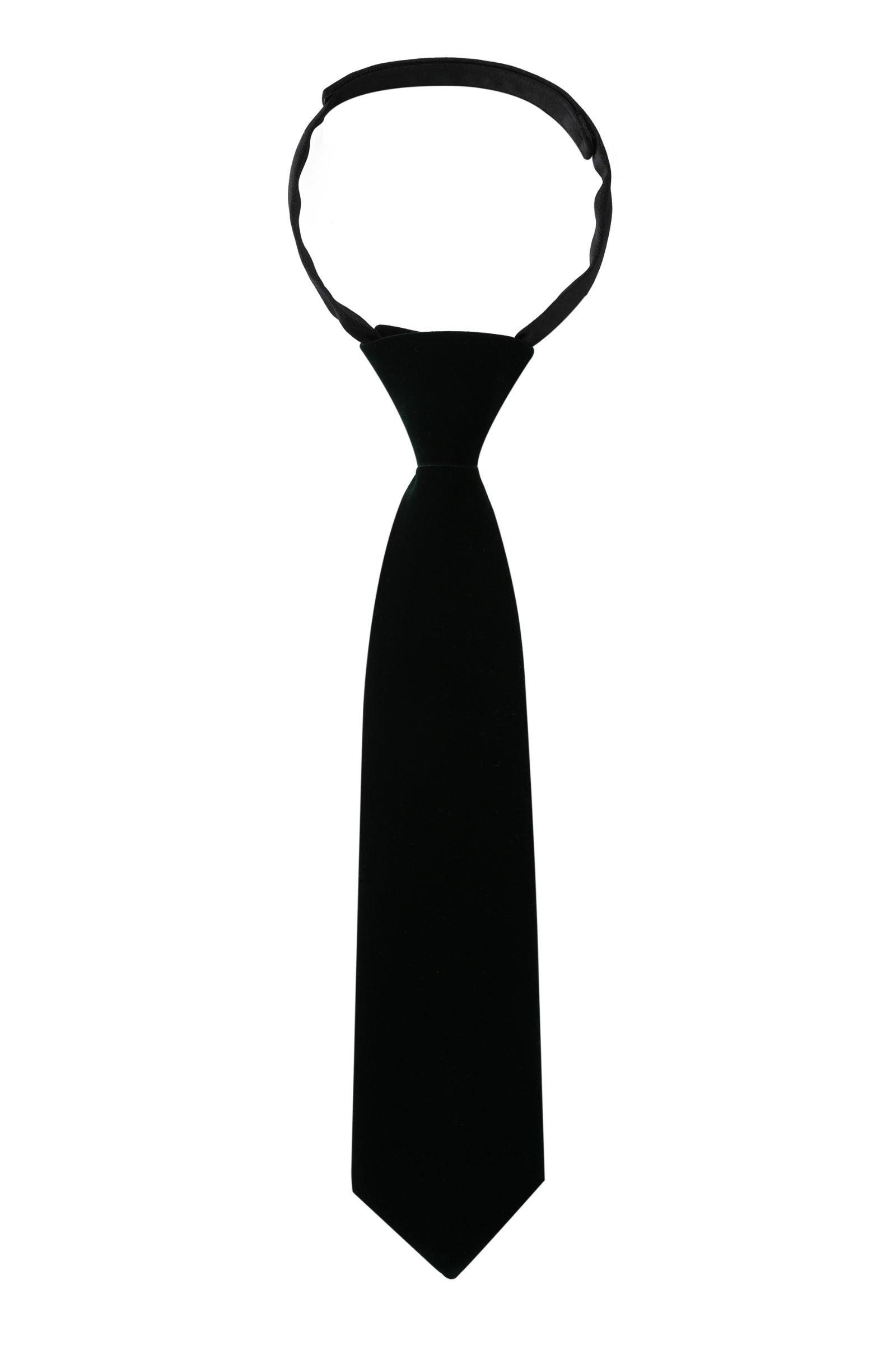 BondBlackVelvetKidsNecktie