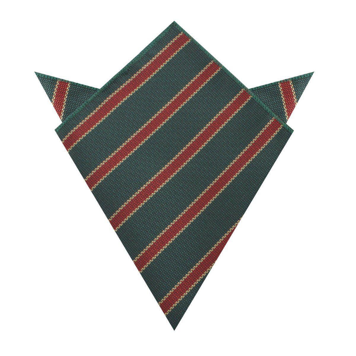 Canterbury_Green_with_Royal_Red_Stripes_Pocket_Square-512643