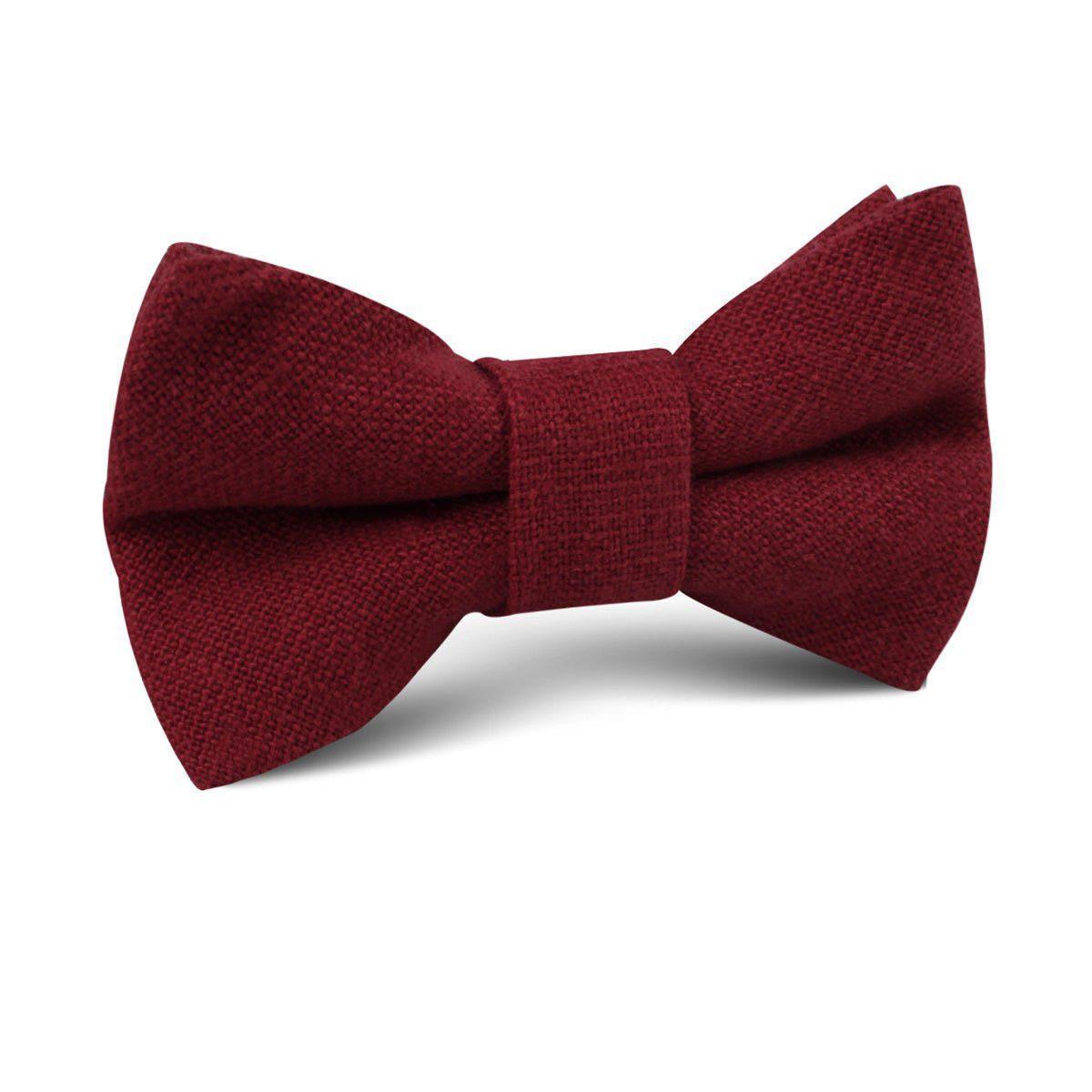 CarmineBurgundyLinenKidsBowTie_1d1891db-3277-4de4-8e79-129d66522cee-595673