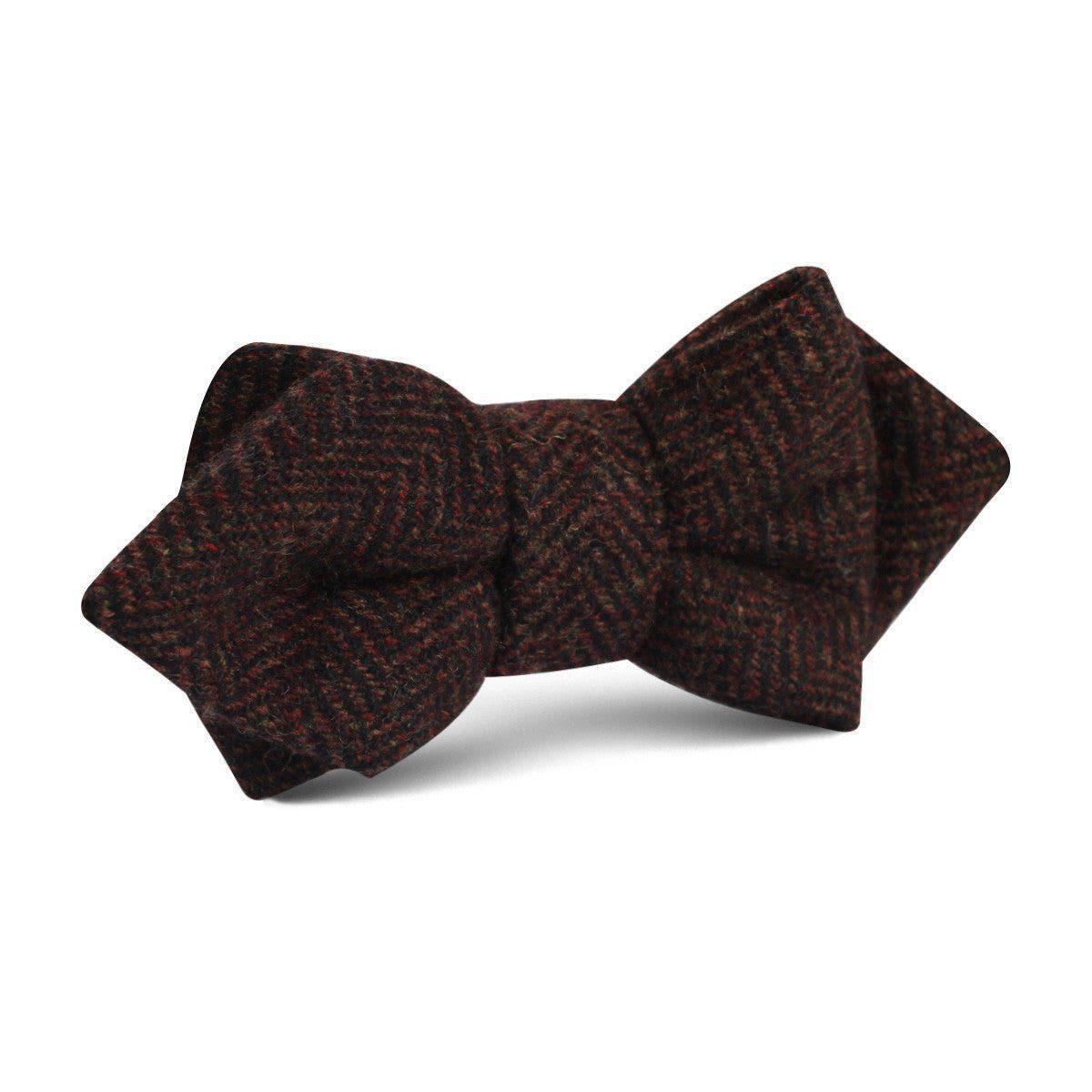 Coffee_Herringbone_Coarse_Wool_Diamond_Bow_Tie-707877