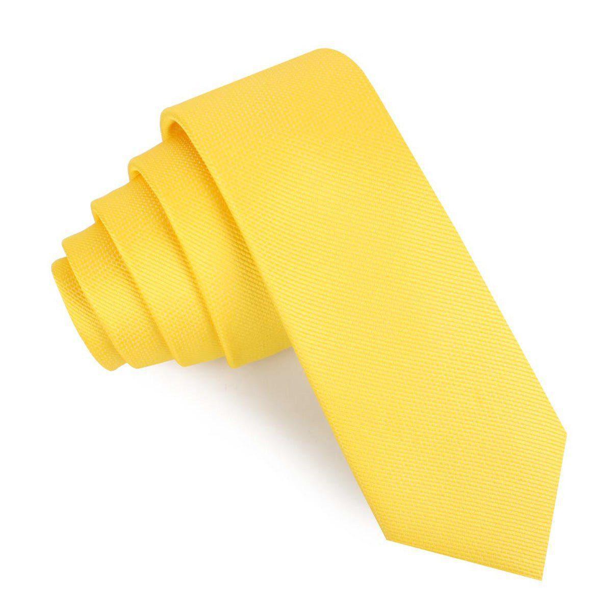 Daffodil_Tuscan_Sun_Yellow_Weave_Skinny_Tie-366759