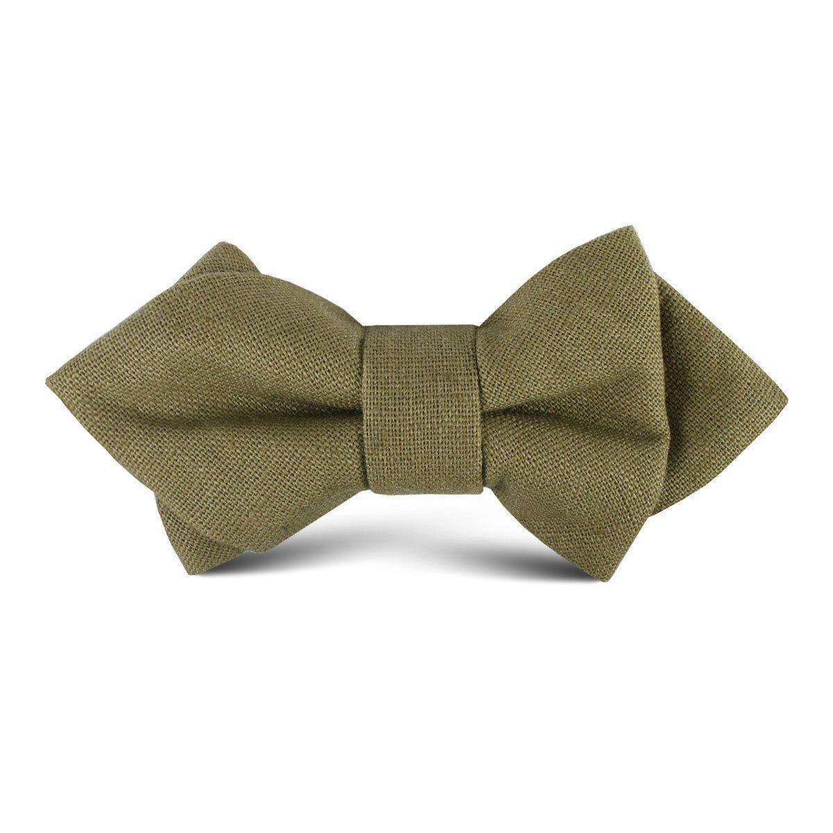 Dry_Green_Khaki_Linen_Kids_Diamond_Bow_Tie-899451