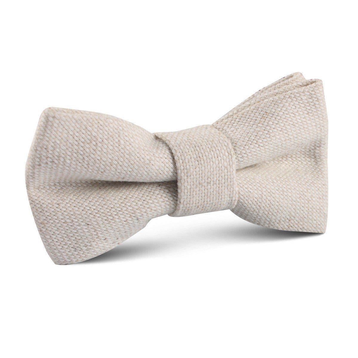 Dry_Khaki_White_Linen_Kids_Bow_Tie-623455