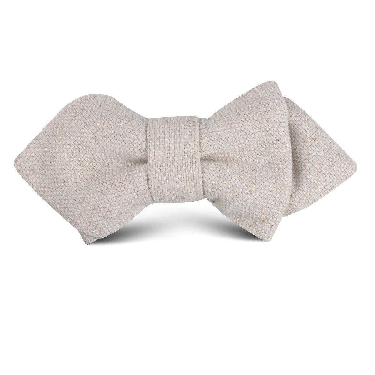 Dry_Khaki_White_Linen_Kids_Diamond_Bow_Tie-909901