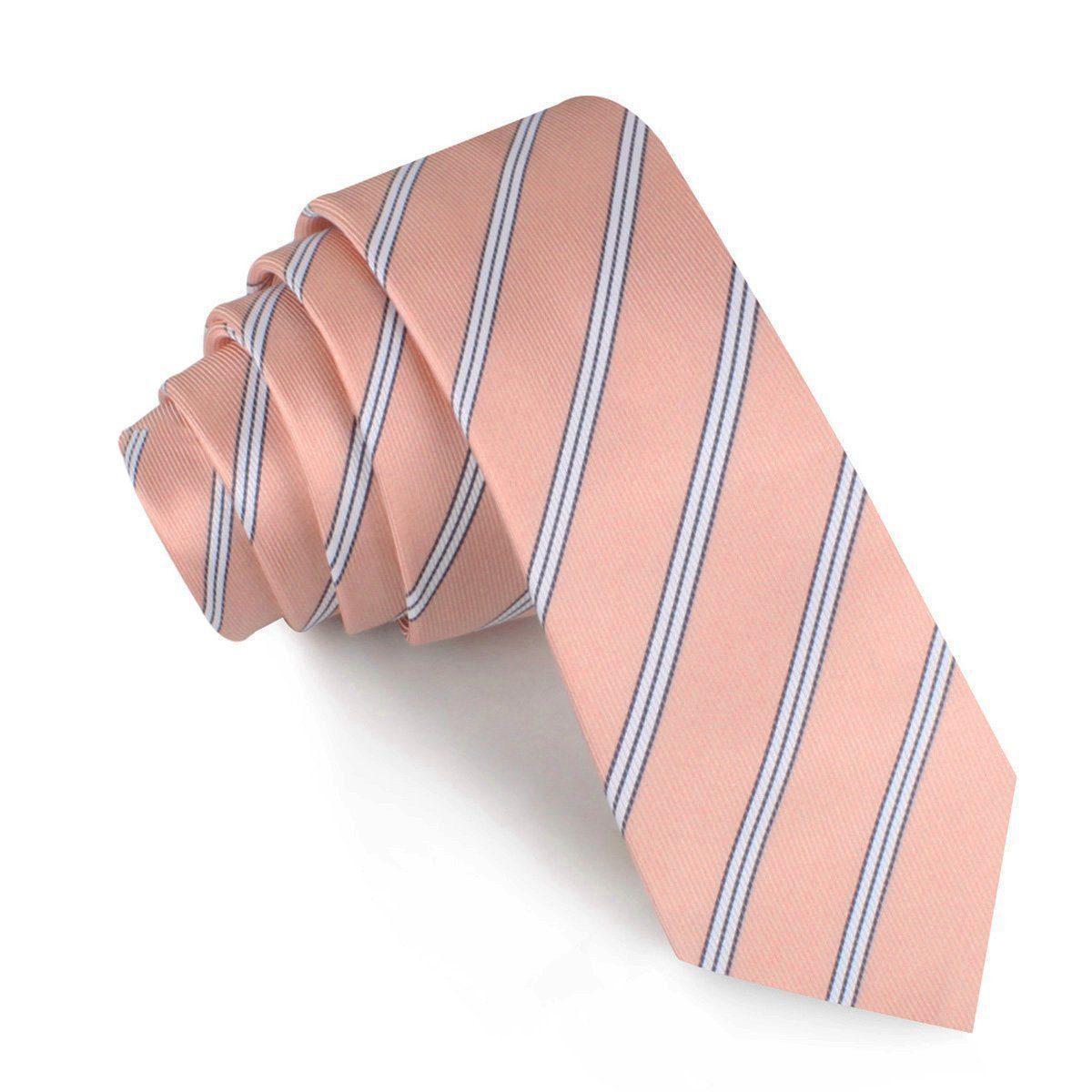 Dusty_Peach_Copacabana_Striped_Skinny_Tie-994245