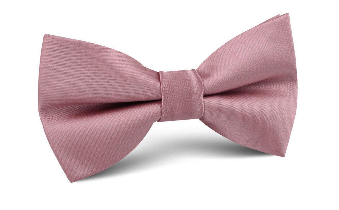 Dusty_Rose_Pink_Satin_Bow_Tie