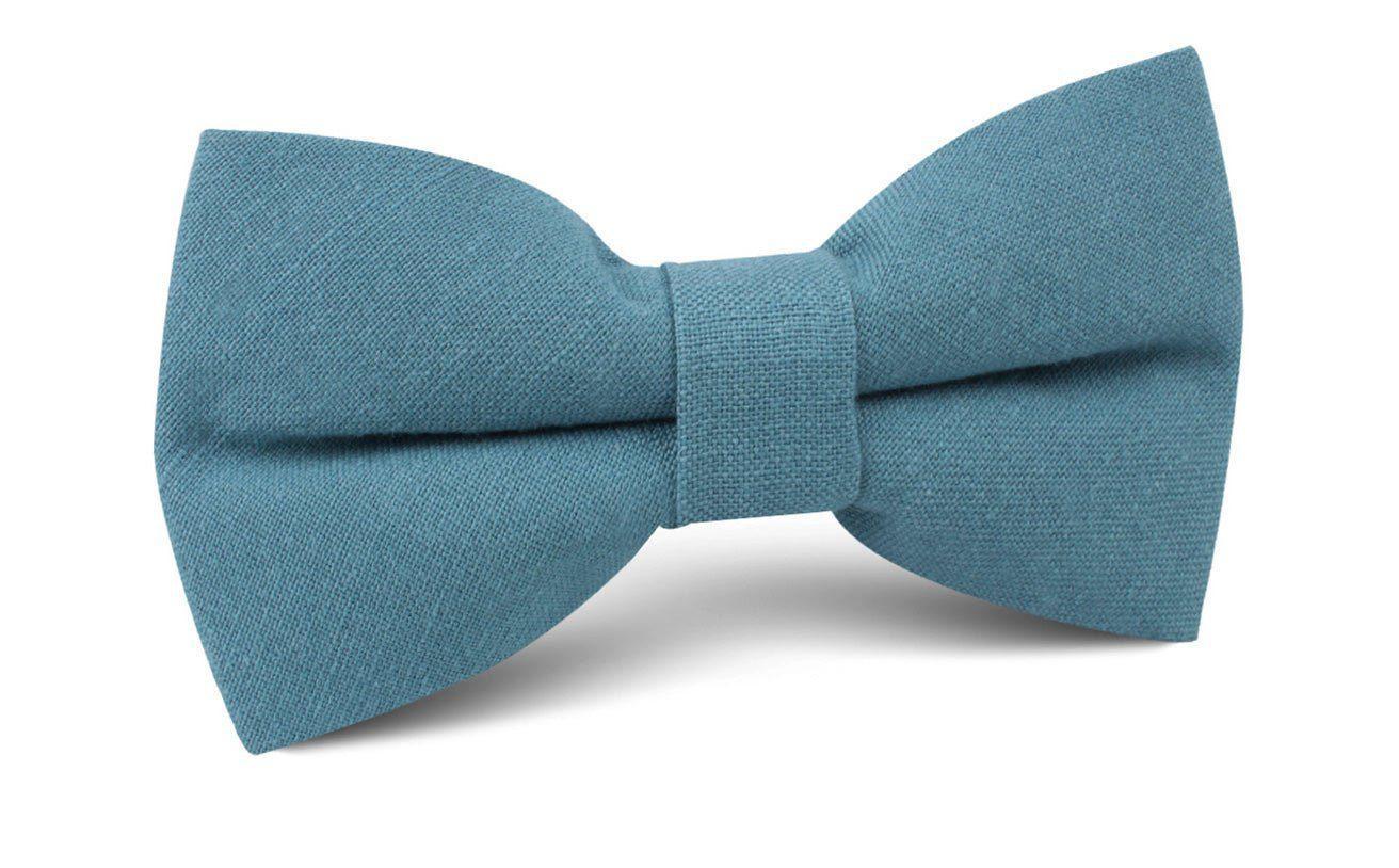 Dusty_Teal_Blue_Linen_Bow_Tie-501002