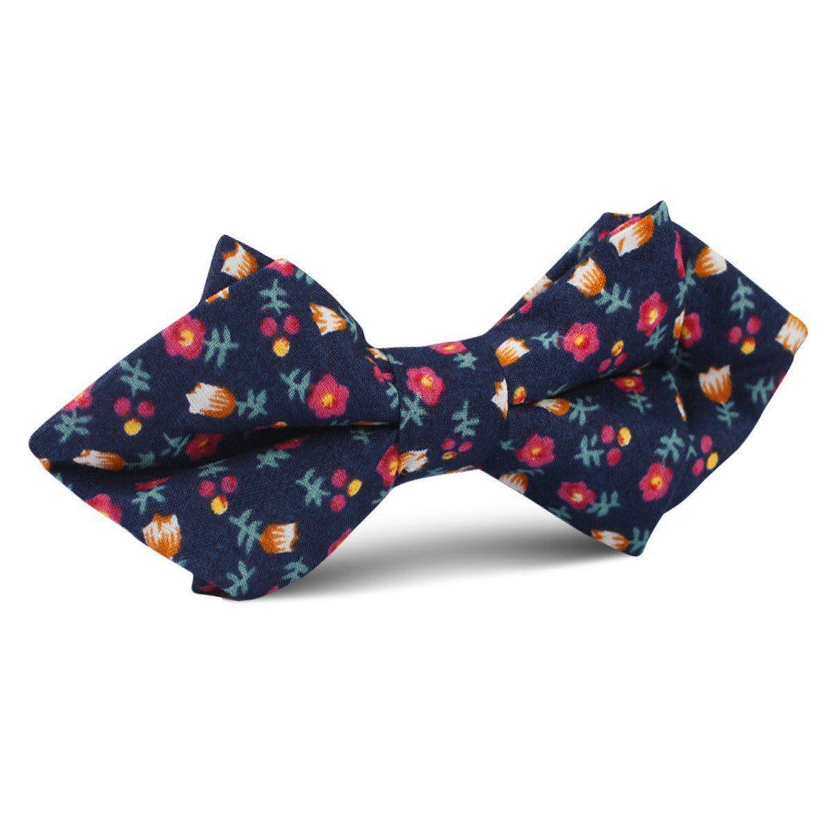 English_Dahlias_Floral_Diamond_Bow_Tie-777746