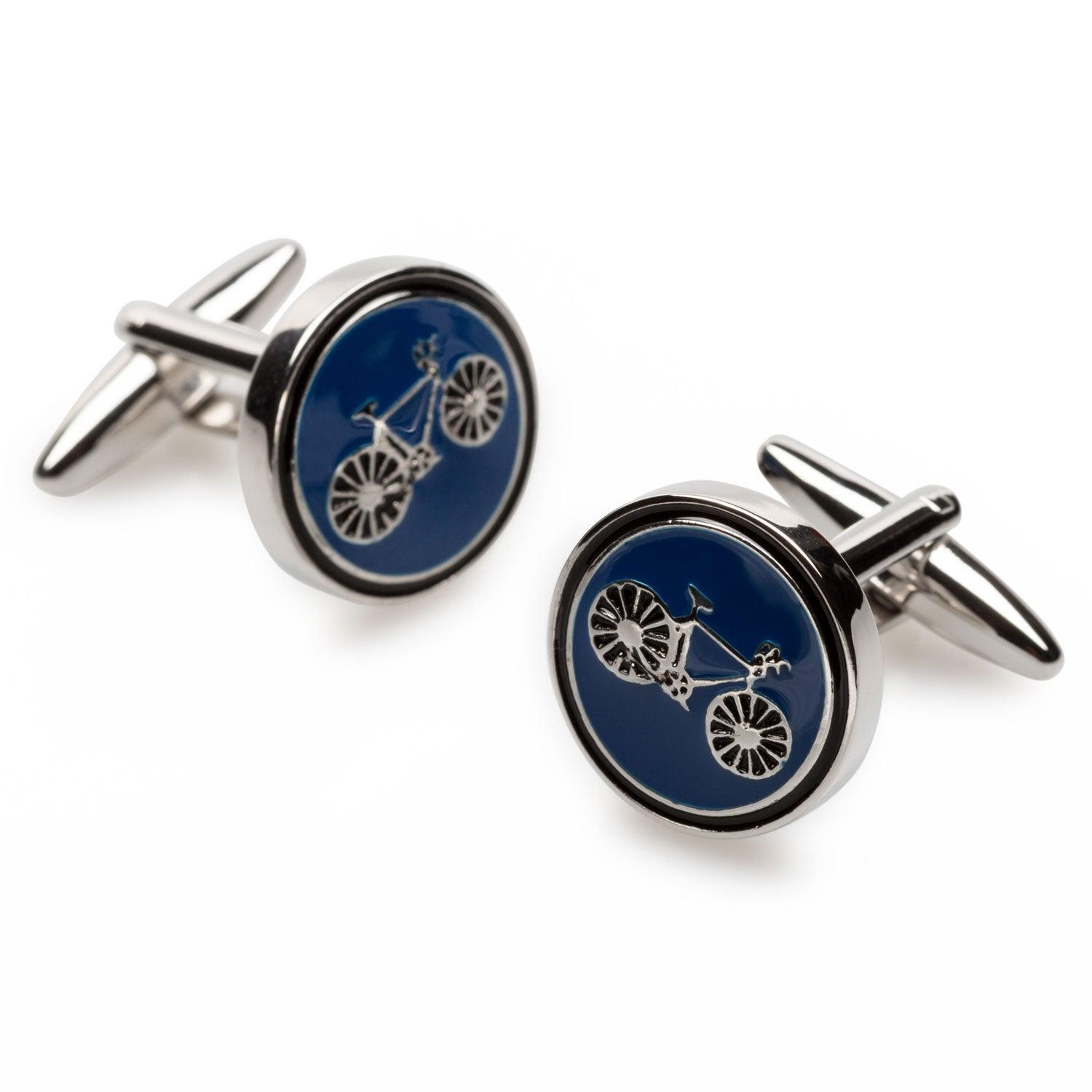 French_Blue_Bicycle_Cufflinks