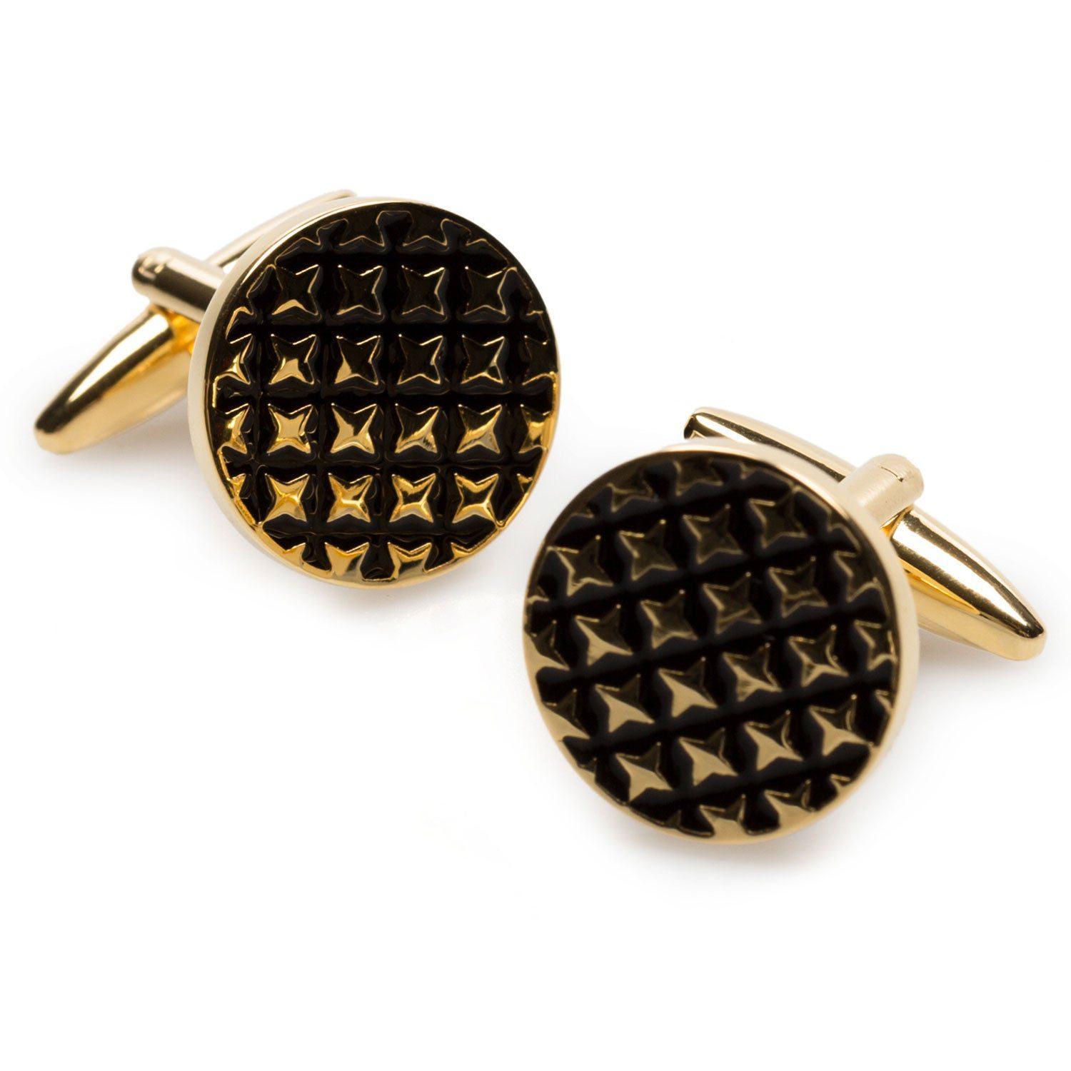Gold_Four_Point_Star_Cufflinks