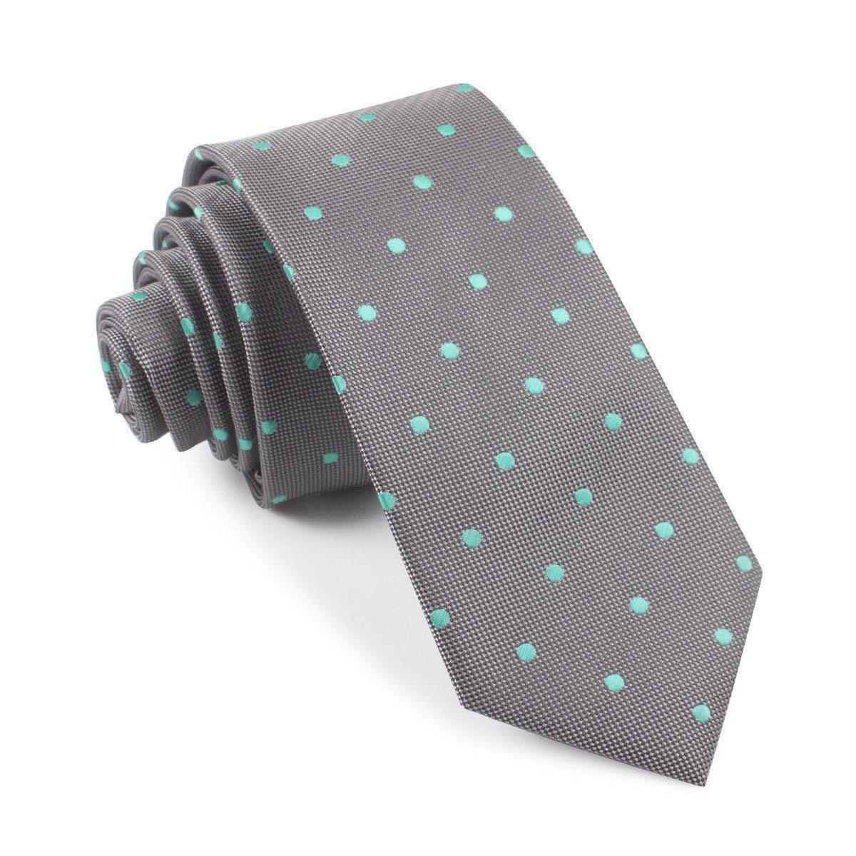 Grey_with_Mint_Green_Polka_Dots_Skinny_Tie-292754