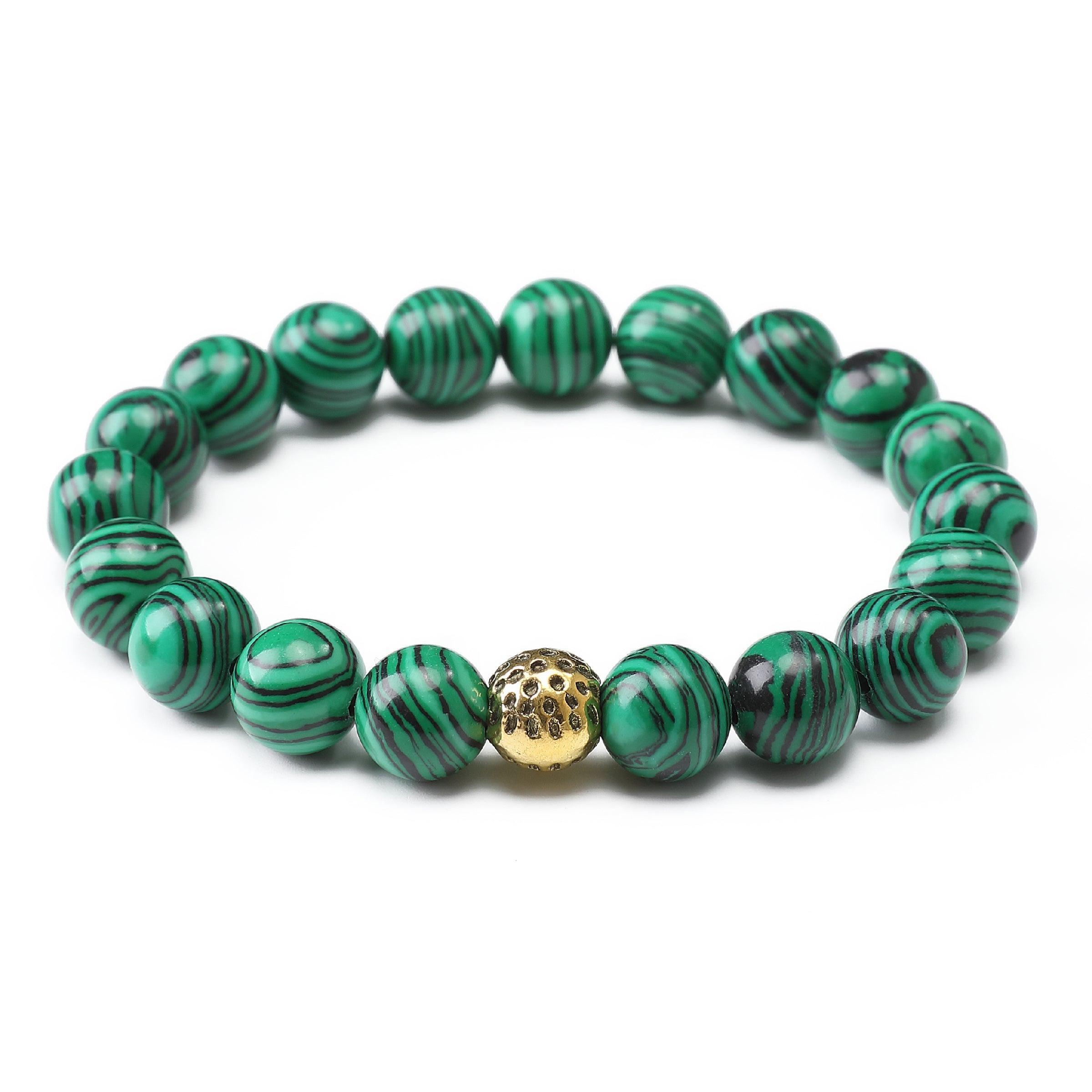HakuMalachiteGoldLavaBracelet