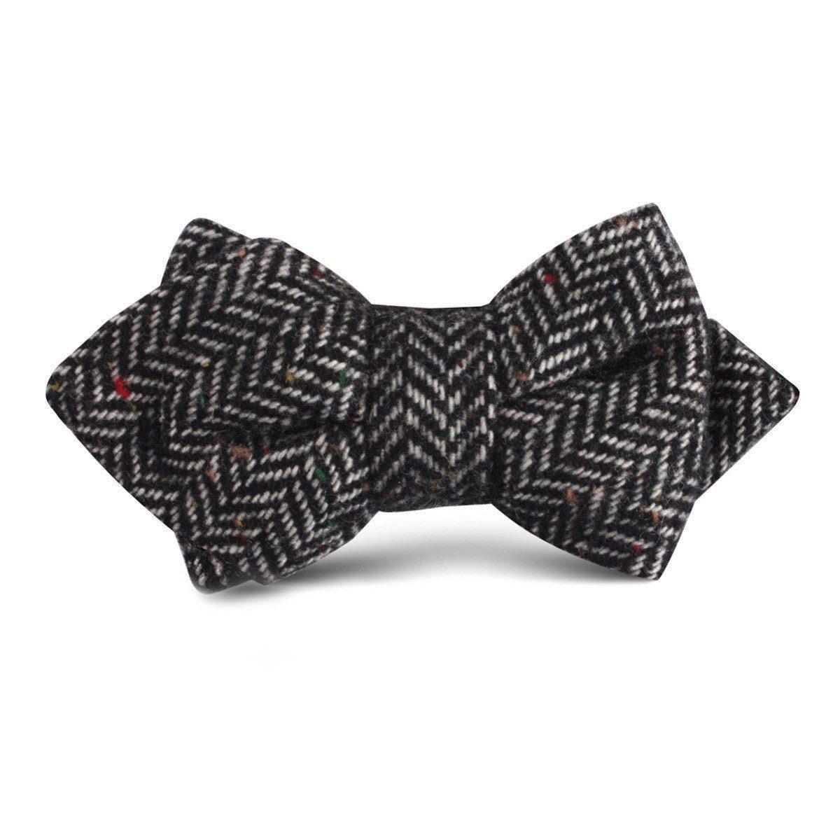 Herringbone_Raven_Black_Wool_Kids_Diamond_Bow_Tie-292842