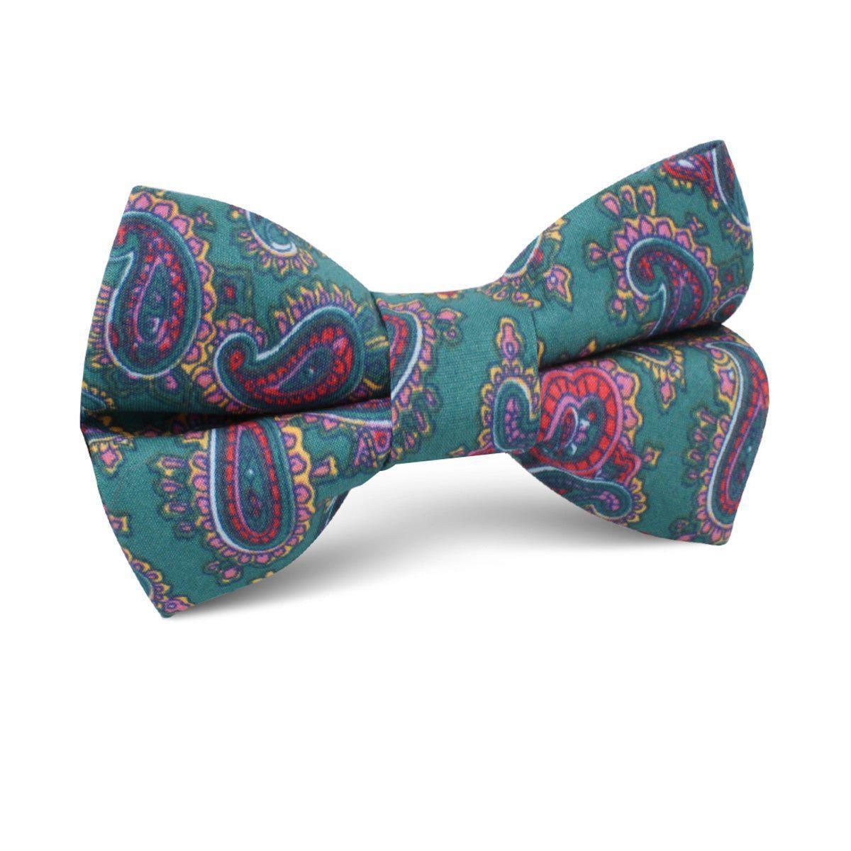 HunterGreenIsfahanPaisleyKidsBowTie_ee3da525-45db-4aa9-9d42-7df7430a4e74-319022