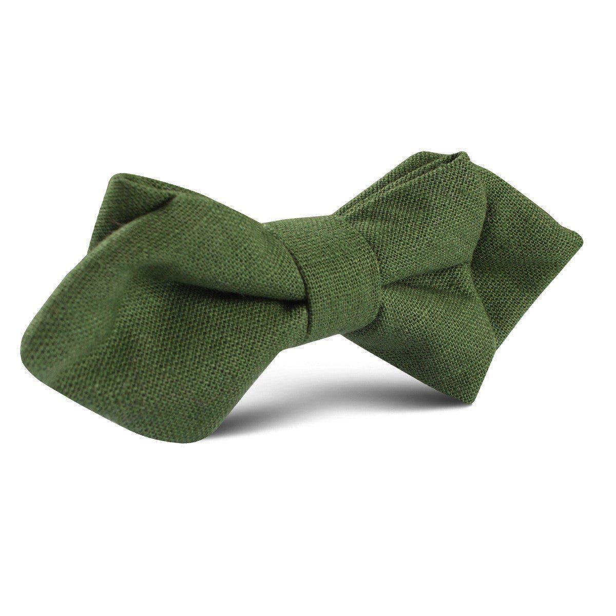 Hunter_Green_Slub_Linen_Diamond_Bow_Tie-748955