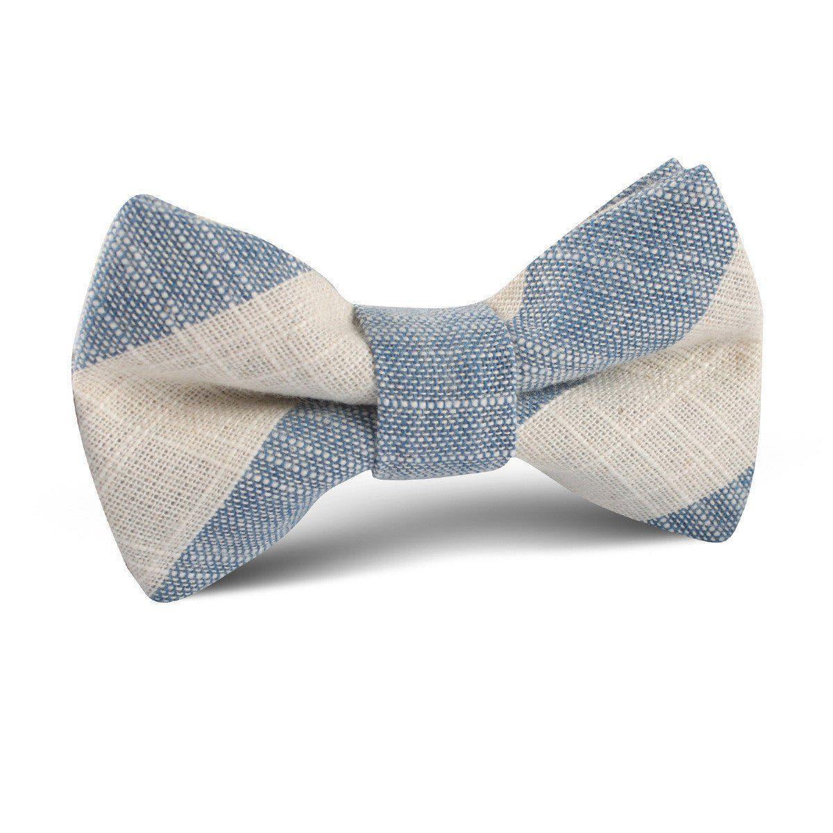 Kara_Ada_Light_Blue_Striped_Linen_Kids_Bow_Tie-255790