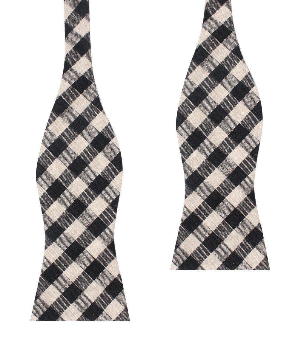 Khaki_Black_Gingham_Linen_Self_Bow_Tie-384752