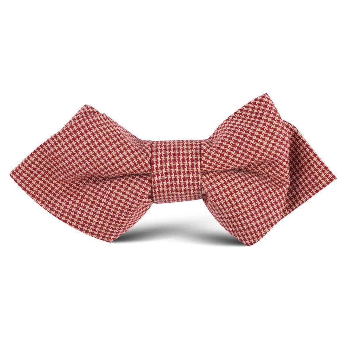 Khaki_Red_Houndstooth_Blend_Kids_Diamond_Bow_Tie-370802
