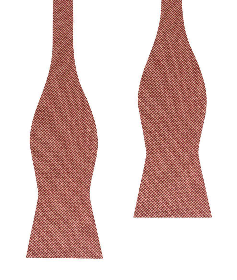 Khaki_Red_Houndstooth_Blend_Self_Bow_Tie-954667