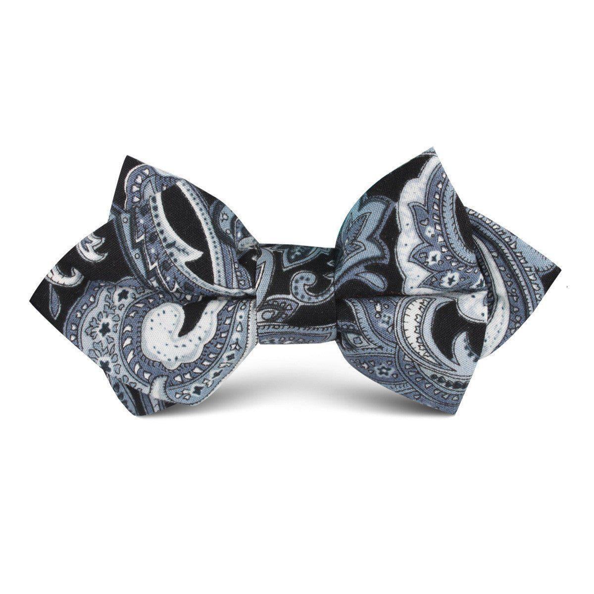 Lampedusa_Black_Grey_Paisley_Kids_Diamond_Bow_Tie-206120