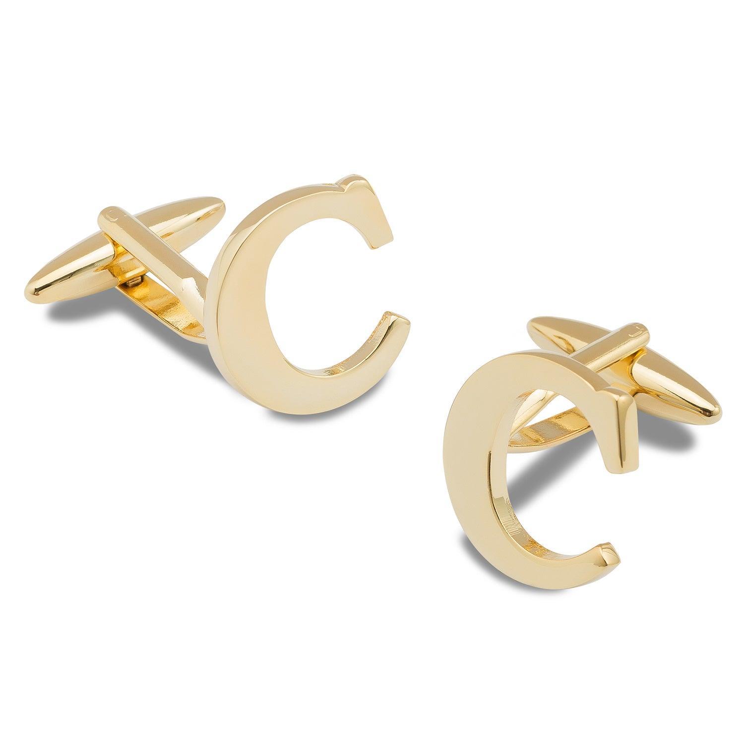 Letter_C_Gold_Cufflinks