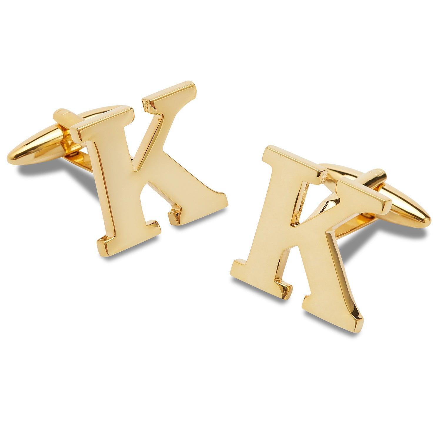 Letter_K_Gold_Cufflinks