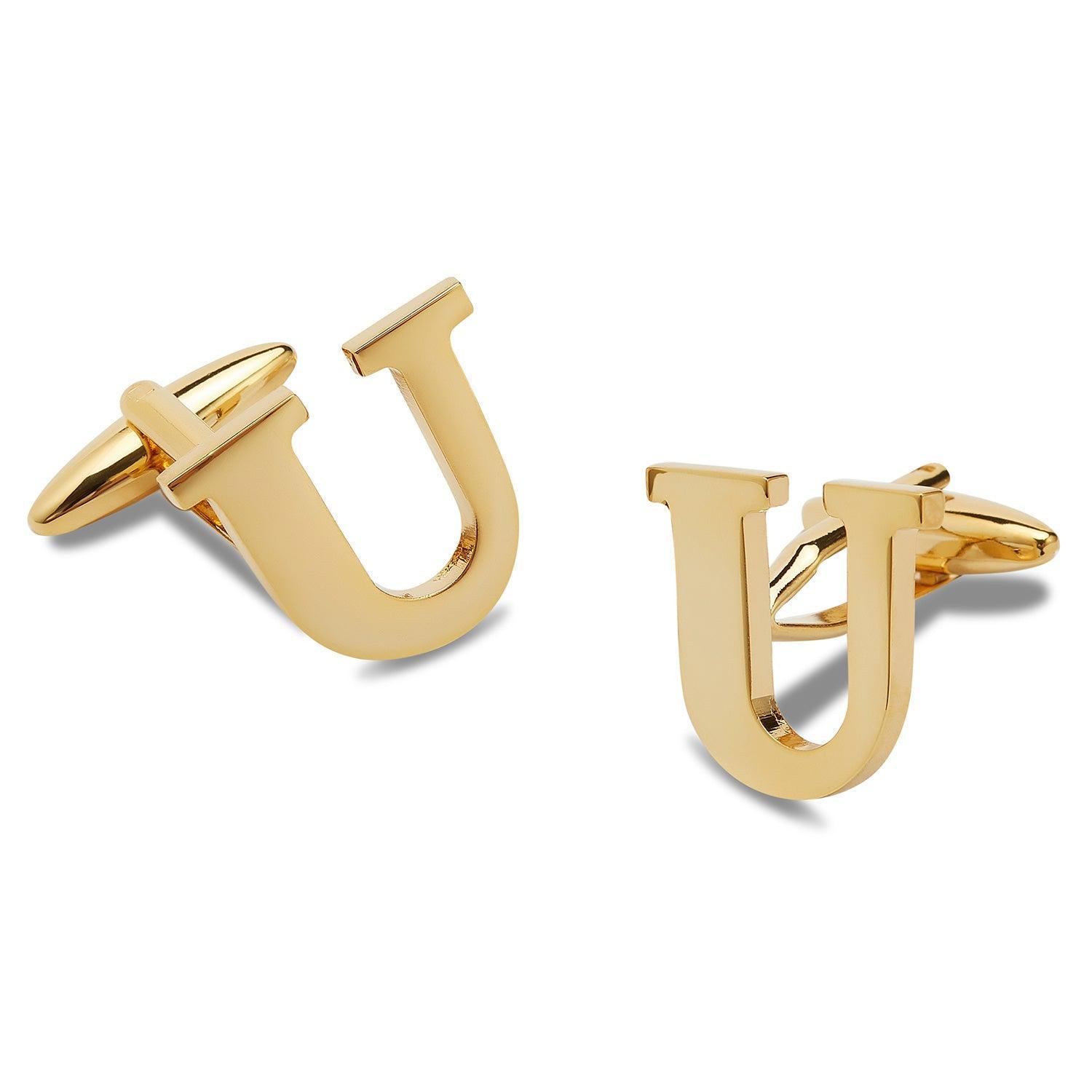 Letter_U_Gold_Cufflinks