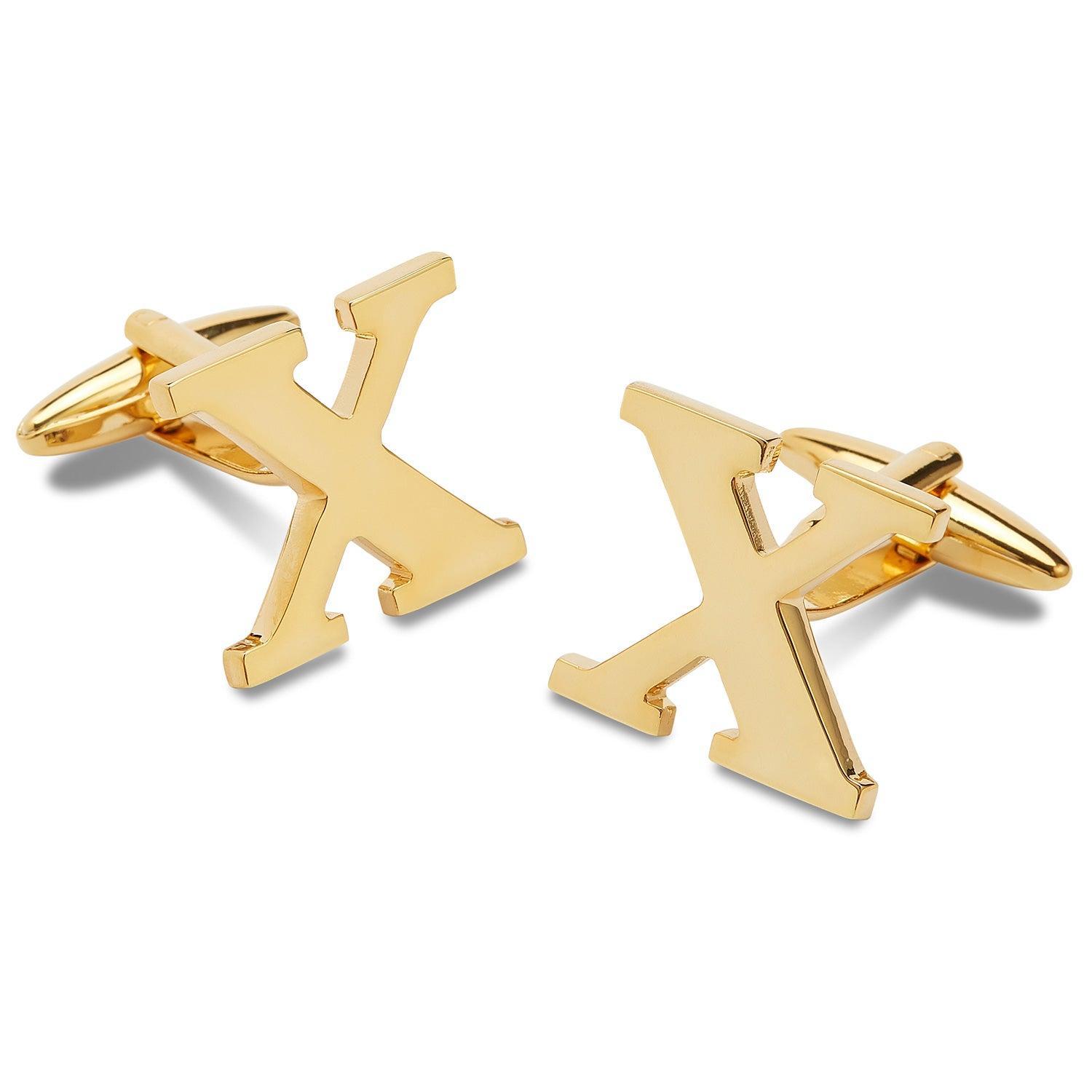 Letter_X_Gold_Cufflinks