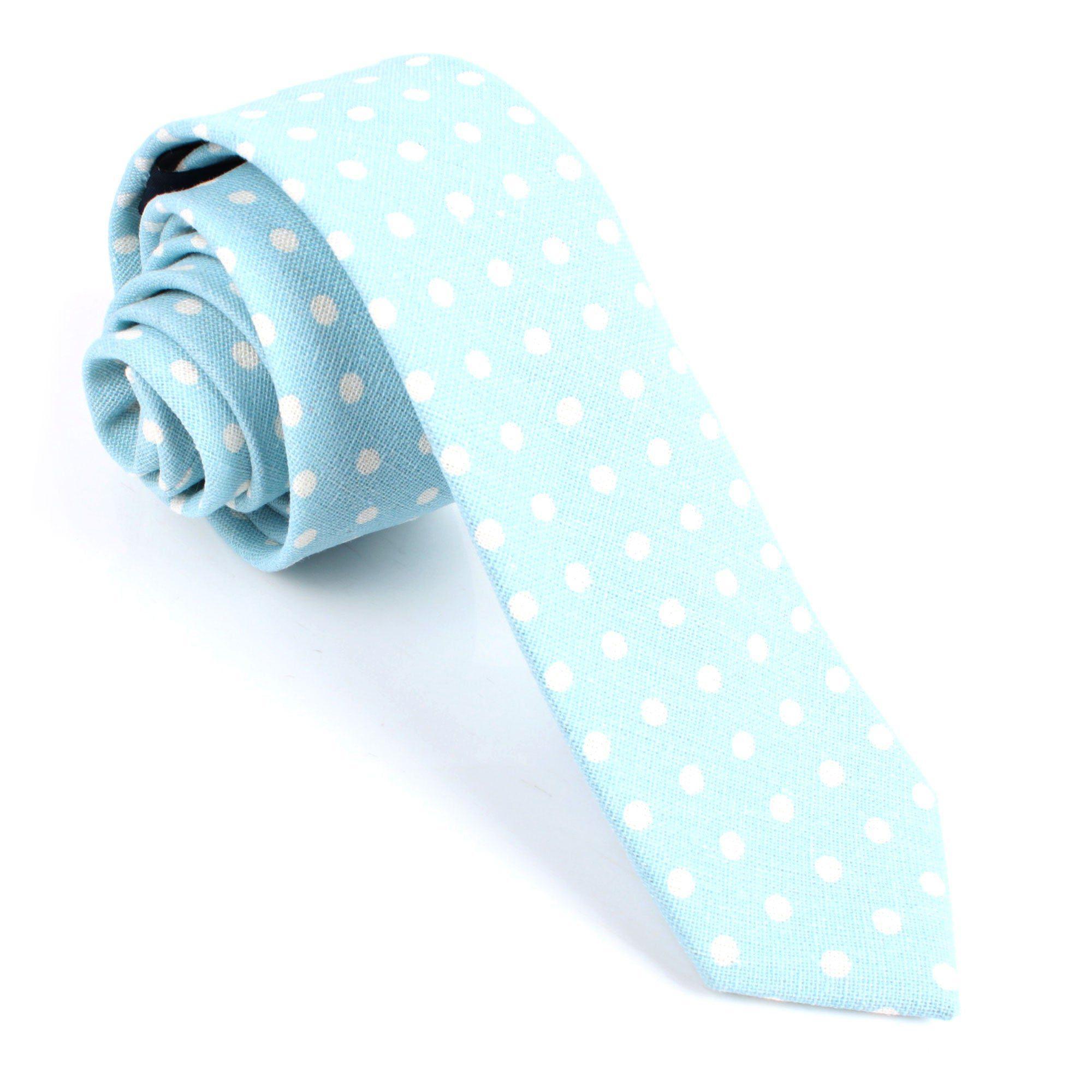 Light_Blue_Linen_Polka_Dot_Skinny_Tie