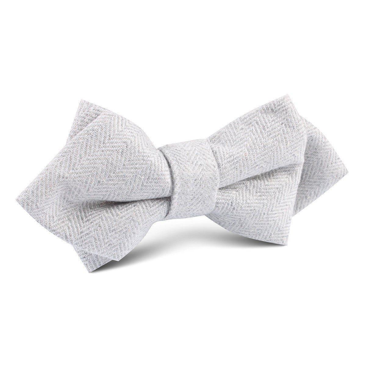 Light_Grey_Herringbone_Linen_Diamond_Bow_Tie-354057