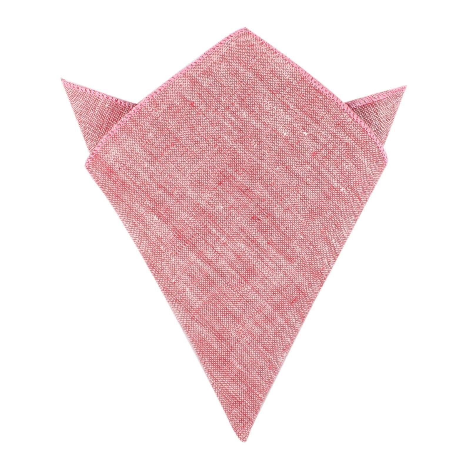 Light_Red_Chambray_Linen_Pocket_Square-454100