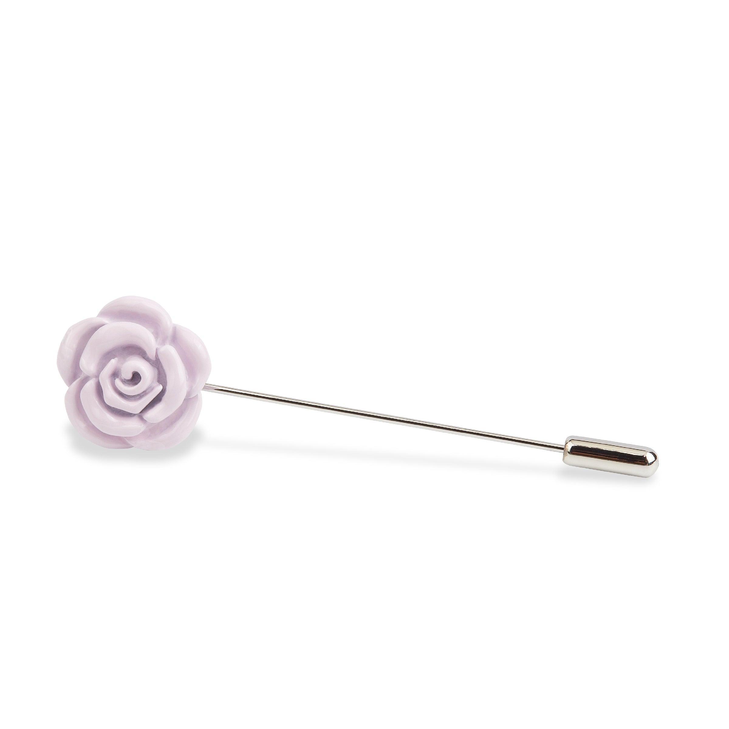 LilacPurpleRoseMetalLapelPin