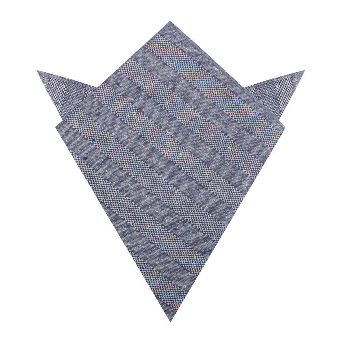 Manarola_Navy_Tweed_Striped_Linen_Pocket_Square-380791