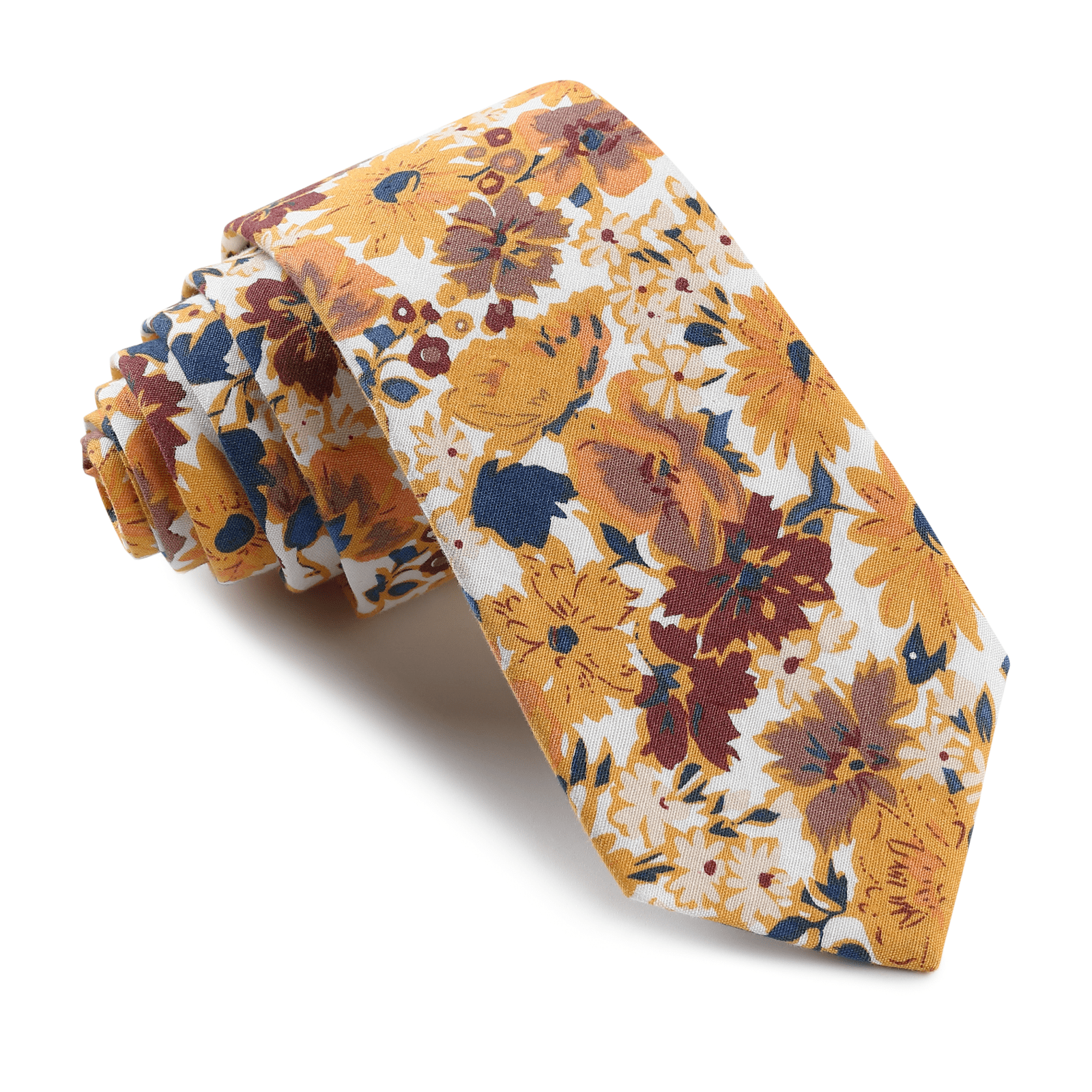 MarigoldMeadowFloralSkinnyTie-482985