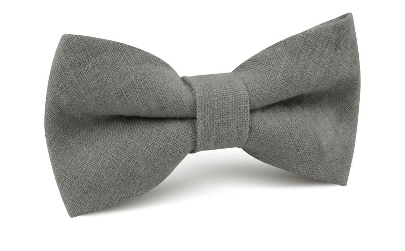 Mercury_Charcoal_Linen_Bow_Tie