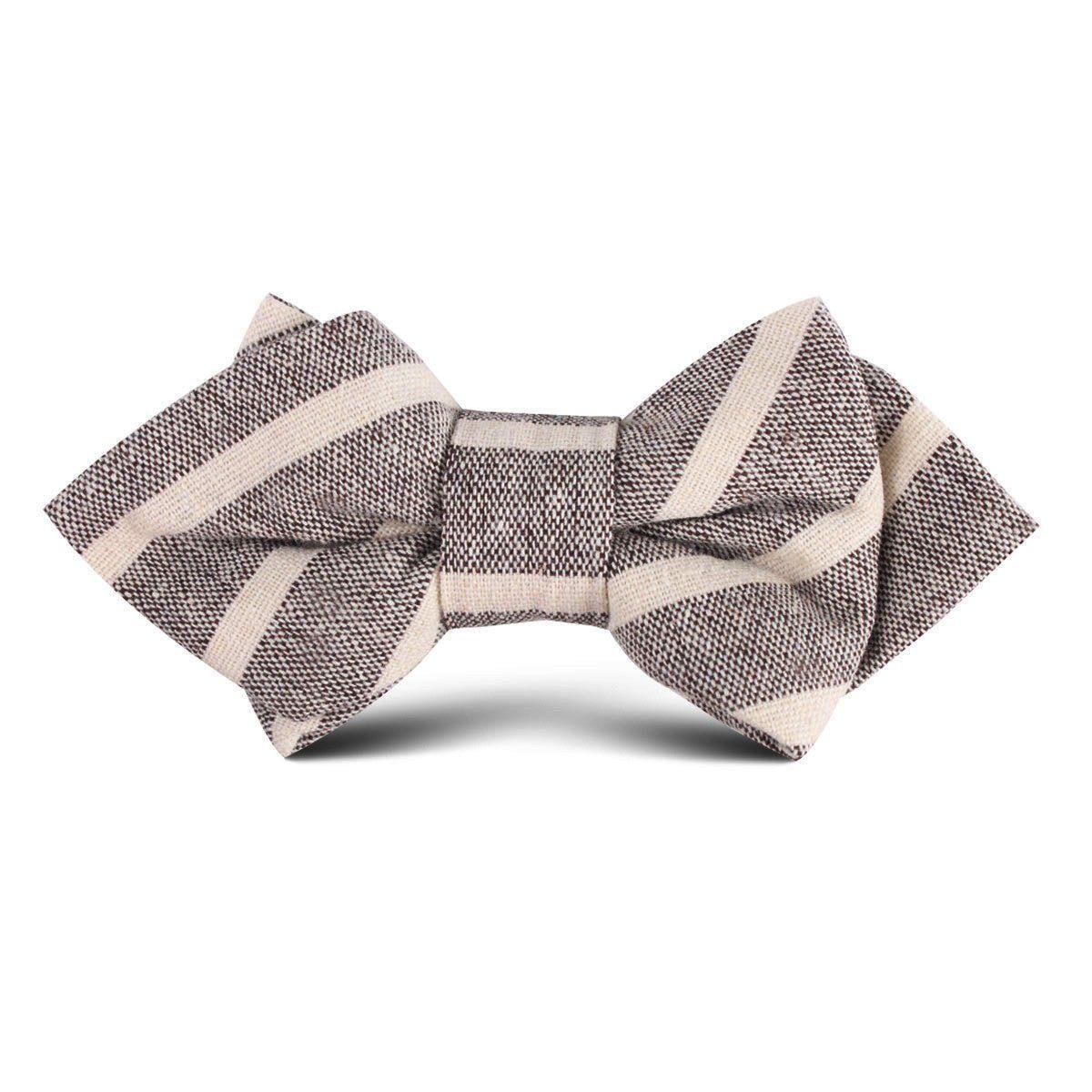 Mersin_Brown_Stripe_Chalk_Linen_Kids_Diamond_Bow_Tie-337803